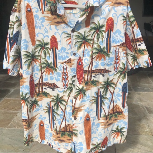 ALOHA REPUBLIC BUTTON DOWN SHIRT XL - Picture 4 of 9
